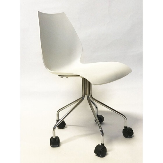 Image 1 of Chaise vintage à roulettes par Vico Magistretti pour Kartell Maui Swivel