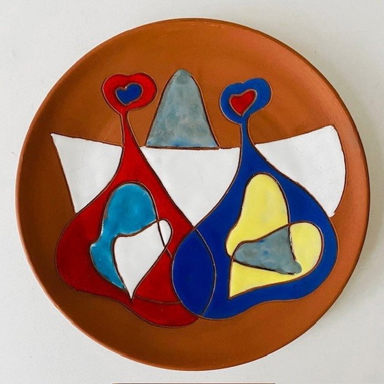 Image 1 of Ensemble d'assiettes espagnoles en terre cuite Alfereria Hernandez