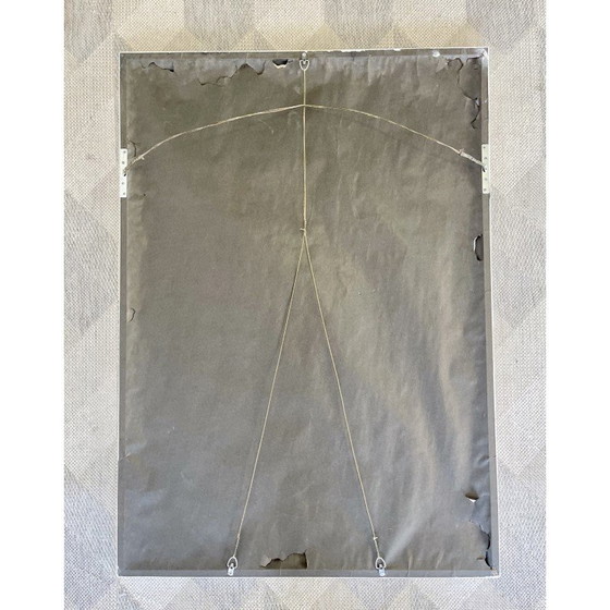 Image 1 of Miroir mural vintage avec cadre en bois, 1980