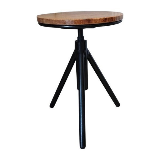 Tabouret Vintage, De Type Indus, Pied Tripode, Assise Réglable