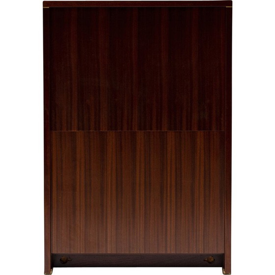 Image 1 of Armoire vintage en noyer et laiton par Pierre Balmain, France 1980