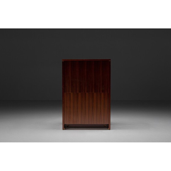 Image 1 of Armoire vintage en noyer et laiton par Pierre Balmain, France 1980