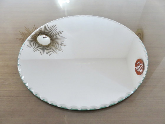 Image 1 of Miroir À Poser, Rond, Biseauté, Art Déco