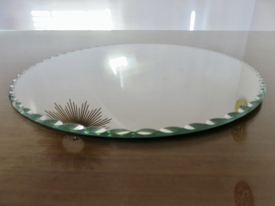 Image 1 of Miroir À Poser, Rond, Biseauté, Art Déco