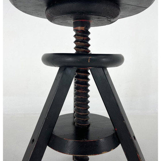 Image 1 of Tabouret de piano réglable en bois, Italie