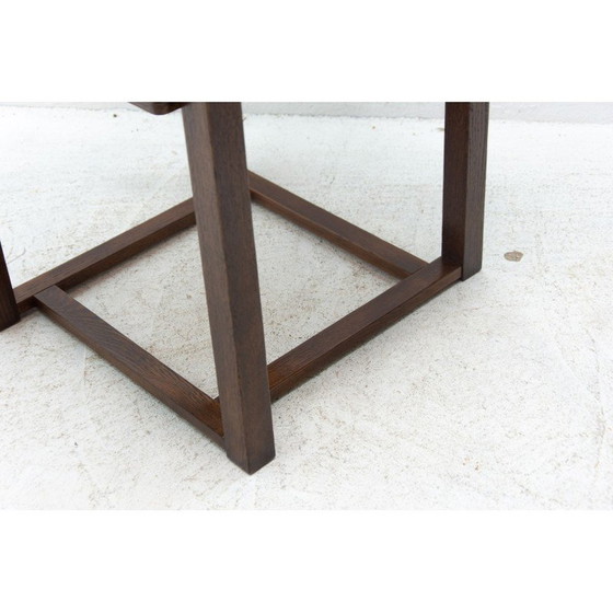Image 1 of Table basse en bois de chêne du milieu du siècle, Tchécoslovaquie années 1950