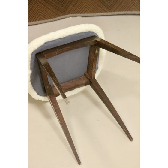 Image 1 of Chaise vintage en tissu à effet de fourrure, 1970