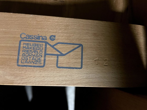 Image 1 of Paire de chaises à accoudoirs en cagette de Gerrit Rietveld pour Cassina, 1980S