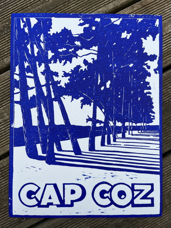 Image 1 of Linocut Cap Coz #7