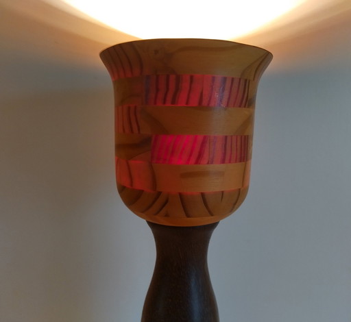 Lampe tulipe en bois - Scandinave - Vintage