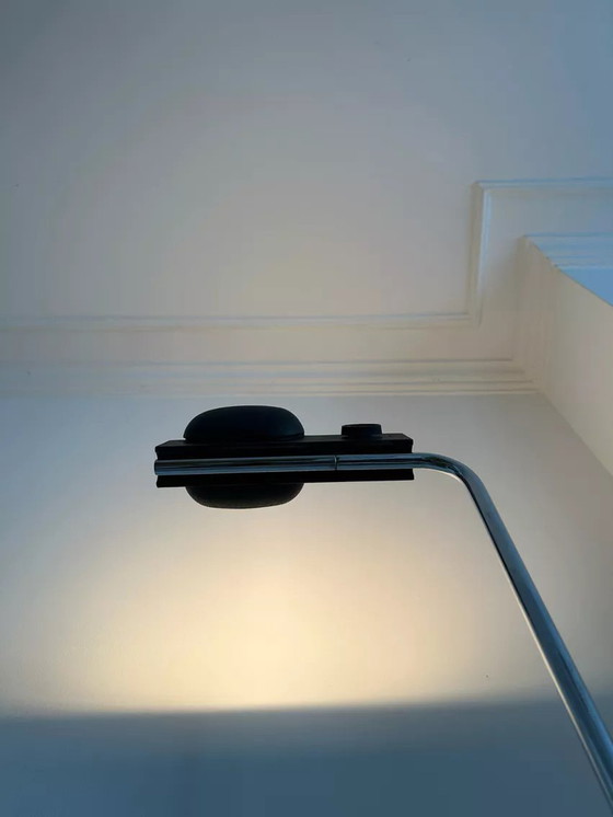 Image 1 of Lampadaire Vintage Orientable, Chrome Et Noir, Gismondi Pour Artemide, Italie 1980