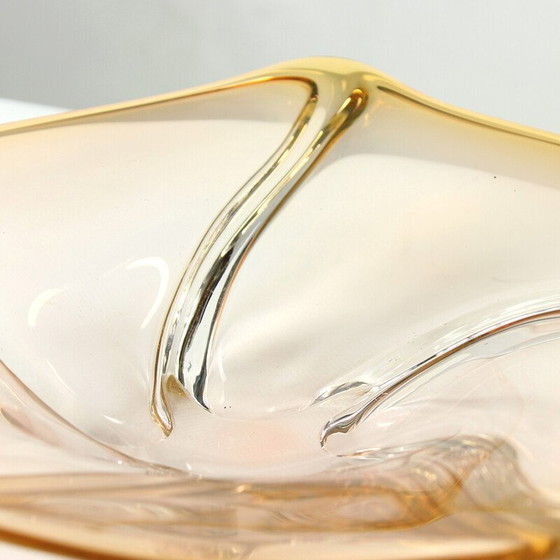 Image 1 of Bol en verre vintage par Frantisek Zemek pour Sklarna Mstisov, Tchécoslovaquie 1960