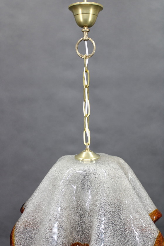 Image 1 of Grande lampe suspendue en verre de Murano des années 1980, Italie