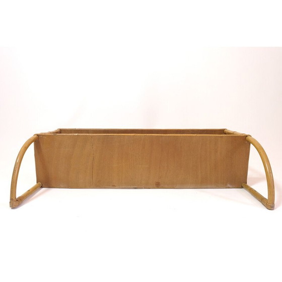Image 1 of Etagère vintage en rotin à 2 niveaux, France 1960