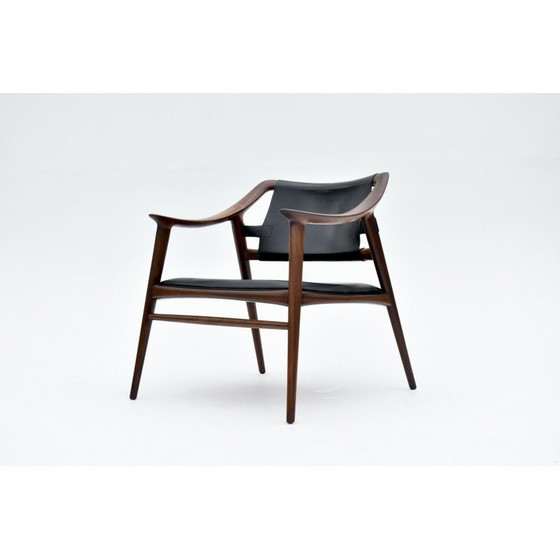 Image 1 of Fauteuil vintage en teck massif par Adolf Relling et Rolf Rastad pour Gustav Bahus, Norvège 1954
