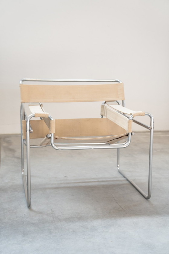 Image 1 of Paire de fauteuils bruns et beiges en cuir et fer, années 1970