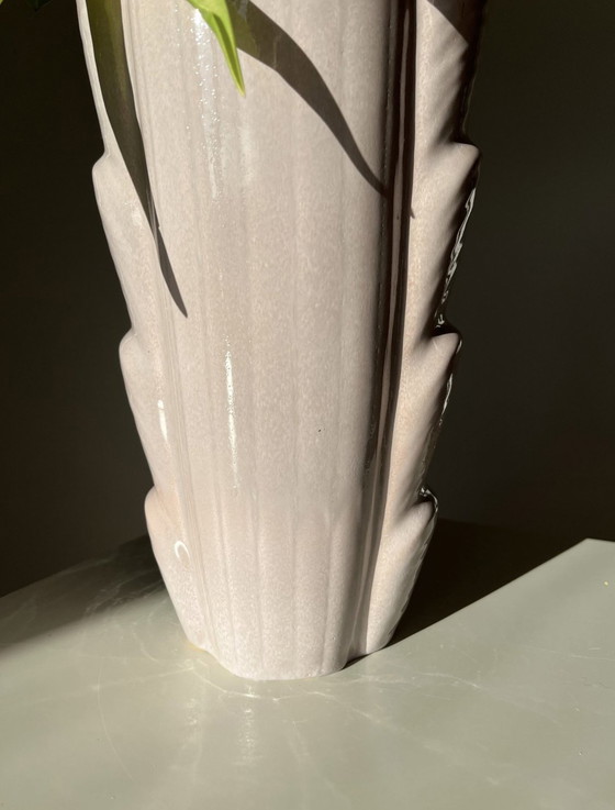 Image 1 of Gunnar Nylund Rörstrand Sweden Vase, Grand, Céramique émaillée, Rosé, 60e, Scandinavian Vintage