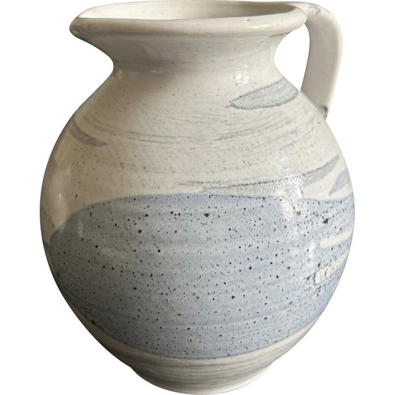 Image 1 of Vintage blue ceramic pitcher, West Germany 1970