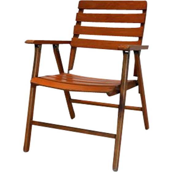 Image 1 of Chaise pliante en bois vintage, 1970
