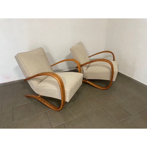 Image 1 of Paire de fauteuils vintage Halabala H269