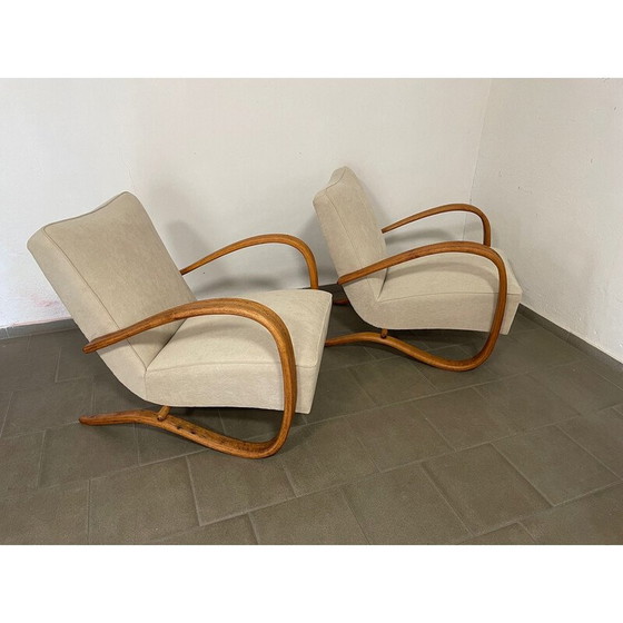Image 1 of Paire de fauteuils vintage Halabala H269