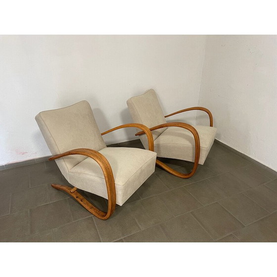 Image 1 of Paire de fauteuils vintage Halabala H269