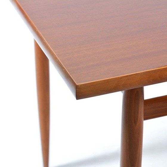 Image 1 of Longue table basse vintage en acajou et chêne, Tchécoslovaquie 1960