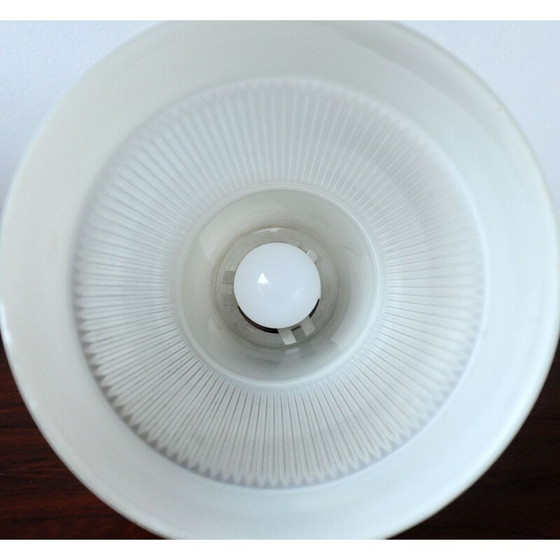 Image 1 of Suspension vintage en verre blanc, 1950