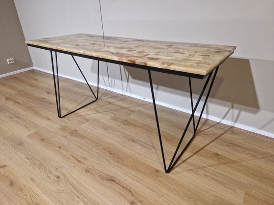 Image 1 of Bureau Vintage Onyx - 1960s - Design - Sidetable