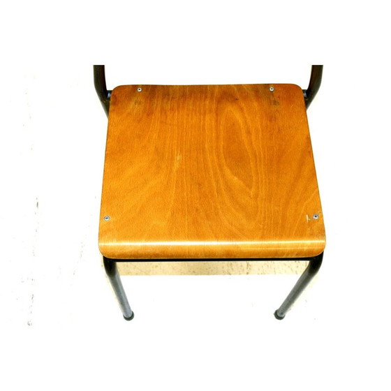 Image 1 of Ensemble de 7 chaises d'école vintage Suède 1950