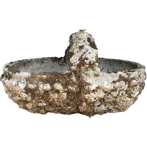 Jardinière vintage en ciment, 1950