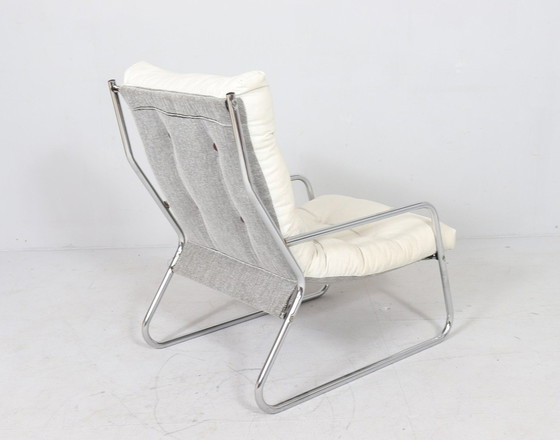 Image 1 of 4x Mid Century Piétement Cantilever/Fauteuil Par Gillis