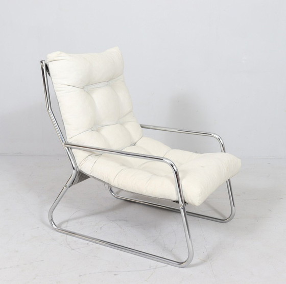 Image 1 of 4x Mid Century Piétement Cantilever/Fauteuil Par Gillis