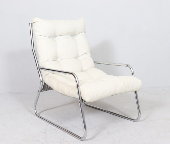 Image 1 of 4x Mid Century Piétement Cantilever/Fauteuil Par Gillis