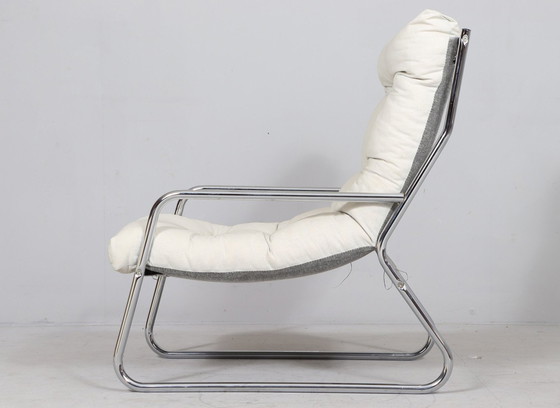 Image 1 of 4x Mid Century Piétement Cantilever/Fauteuil Par Gillis