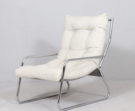 Image 1 of 4x Mid Century Piétement Cantilever/Fauteuil Par Gillis