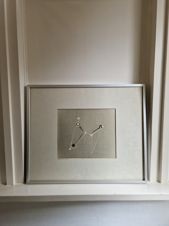 Image 1 of Charles Vreuls - Abstract Minimalist In Frame 47 X 37 Cm