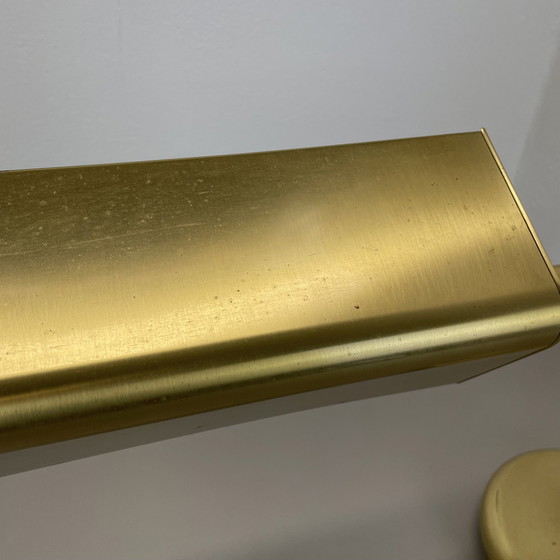 Image 1 of Rare lampe de table Xxl de l'ère spatiale en laiton et métal, style Koch et Lowy, Allemagne, années 1970