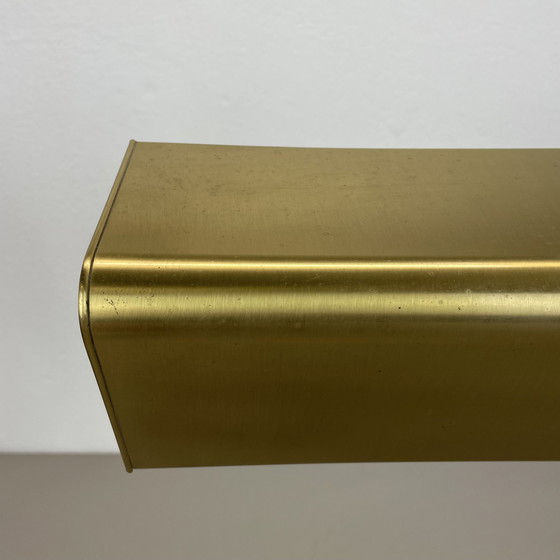 Image 1 of Rare lampe de table Xxl de l'ère spatiale en laiton et métal, style Koch et Lowy, Allemagne, années 1970