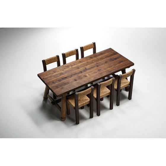 Image 1 of Table vintage en pin, France 1950