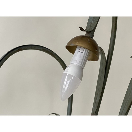 Image 1 of Lampadaire vintage en métal en forme de lys, France