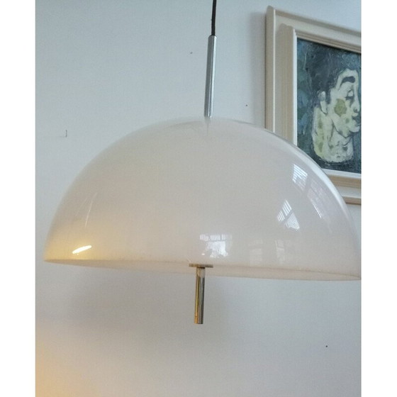 Image 1 of Lampe suspendue vintage en acrylique blanc de Staff, 1970