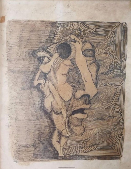 Œuvre originale d'Eduardo Gualdoni 1975