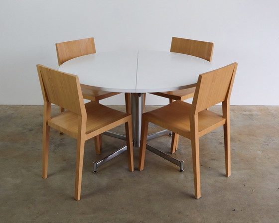 Image 1 of Table à manger ronde extensible vintage