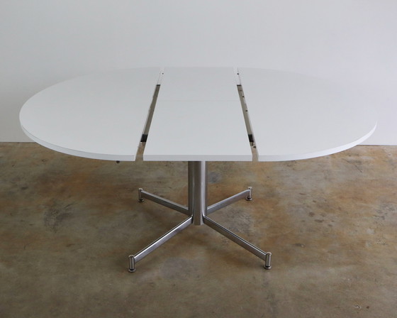 Image 1 of Table à manger ronde extensible vintage