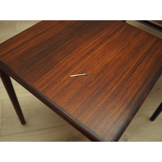 Image 1 of Ensemble de trois tables en bois de rose, design danois, années 1960, production : Danemark