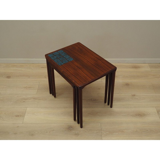 Image 1 of Ensemble de trois tables en bois de rose, design danois, années 1960, production : Danemark