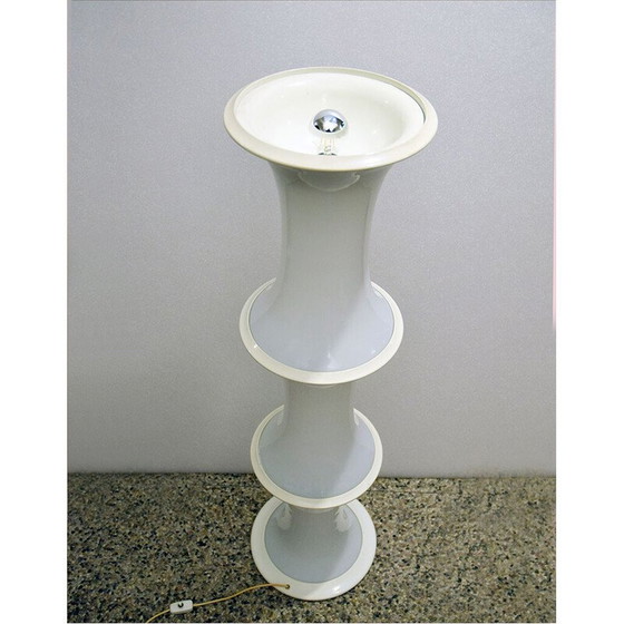Image 1 of Lampe vintage en bambou et verre soufflé par Tronconi pour Vistosi Murano, 1970