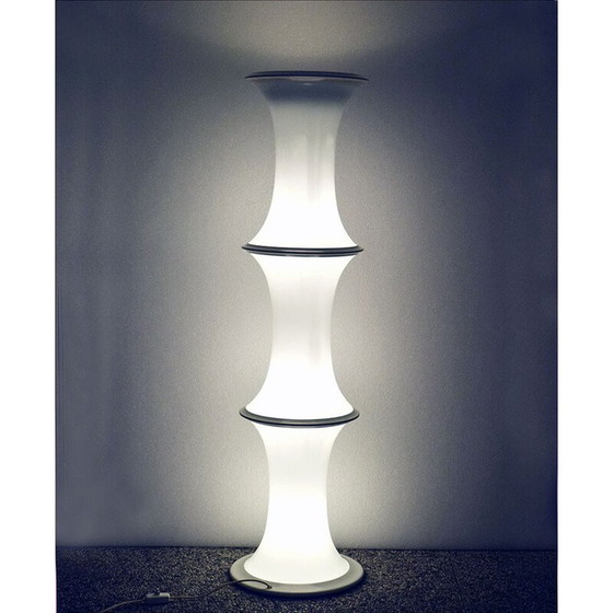 Image 1 of Lampe vintage en bambou et verre soufflé par Tronconi pour Vistosi Murano, 1970