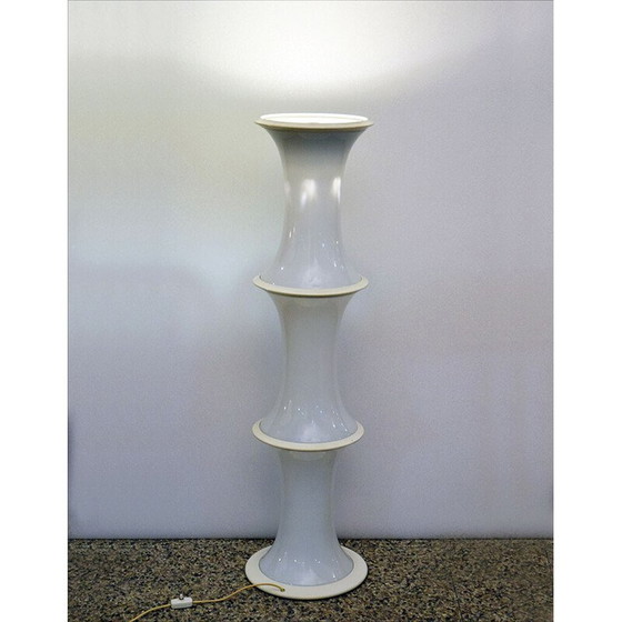 Image 1 of Lampe vintage en bambou et verre soufflé par Tronconi pour Vistosi Murano, 1970